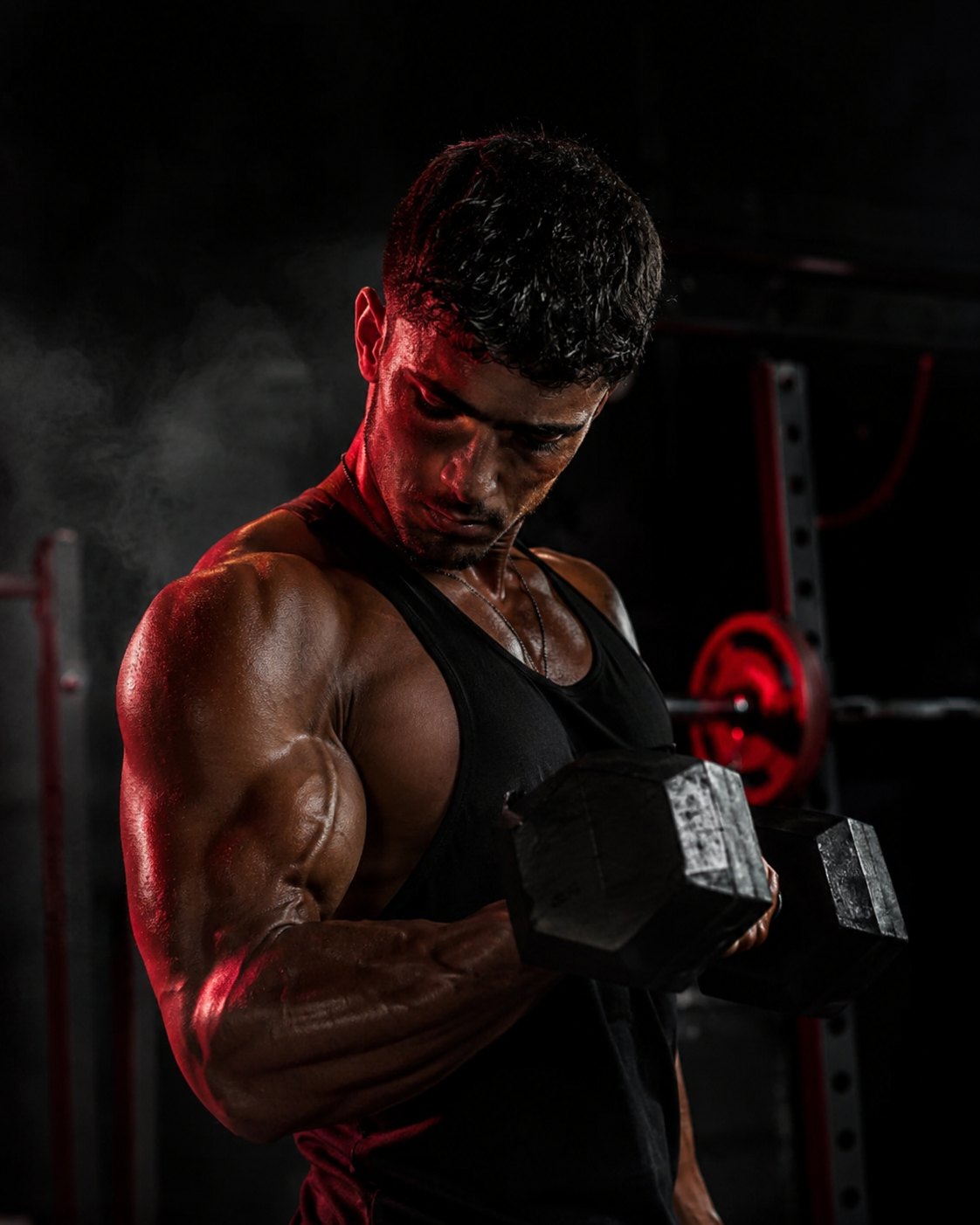 Entrenamiento con mancuernas